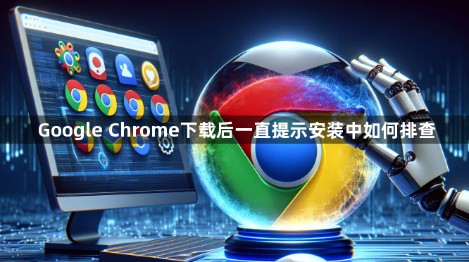 Google Chrome下载后一直提示安装中如何排查1
