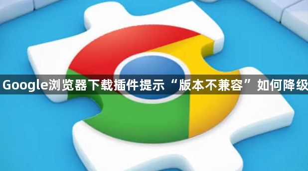 Google浏览器下载插件提示“版本不兼容”如何降级1
