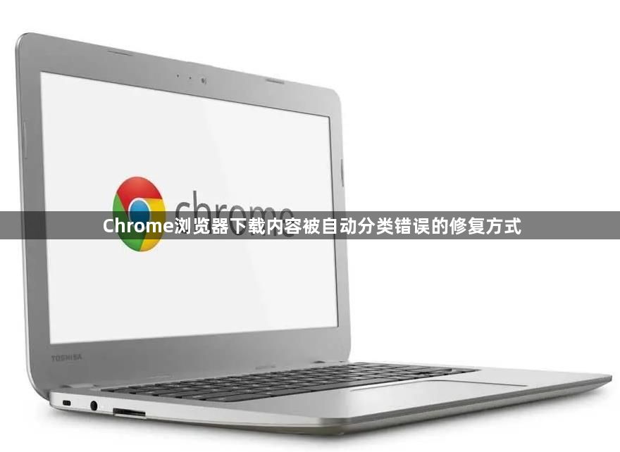Chrome浏览器下载内容被自动分类错误的修复方式1