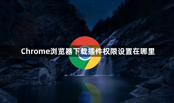 Chrome浏览器下载插件权限设置在哪里1