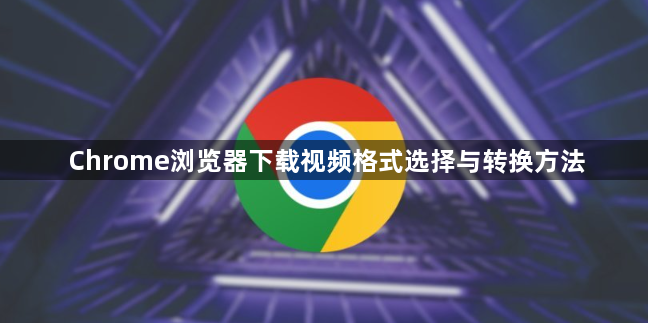 Chrome浏览器下载视频格式选择与转换方法1
