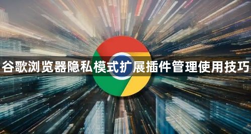 谷歌浏览器隐私模式扩展插件管理使用技巧1
