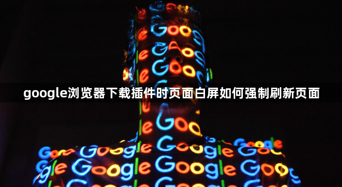 google浏览器下载插件时页面白屏如何强制刷新页面1