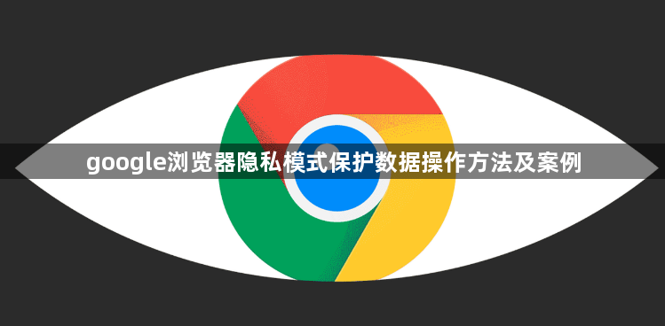 google浏览器隐私模式保护数据操作方法及案例1