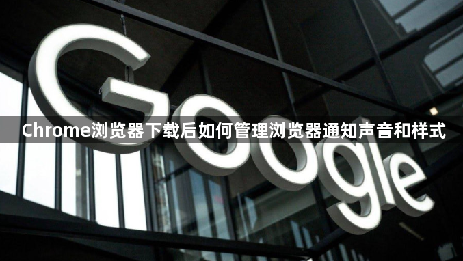 Chrome浏览器下载后如何管理浏览器通知声音和样式1