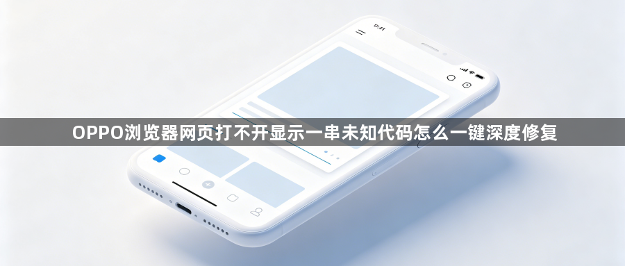 OPPO浏览器网页打不开显示一串未知代码怎么一键深度修复1