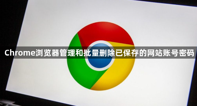 Chrome浏览器管理和批量删除已保存的网站账号密码1