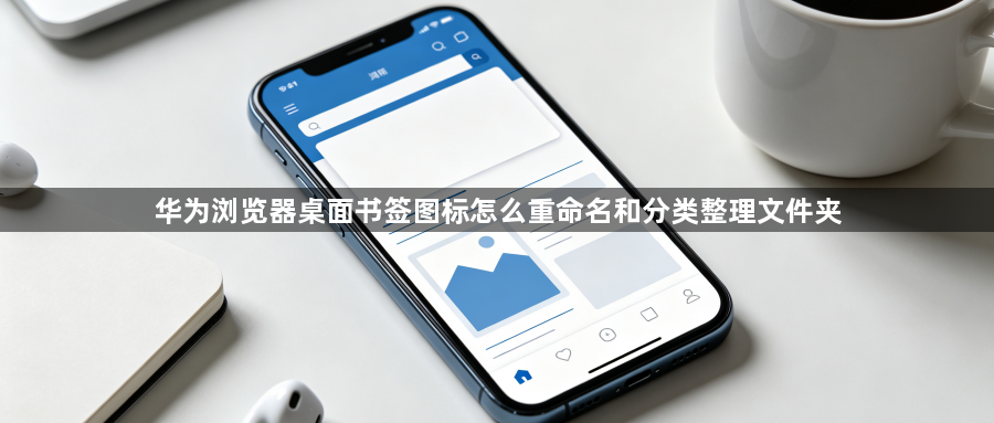 华为浏览器桌面书签图标怎么重命名和分类整理文件夹1
