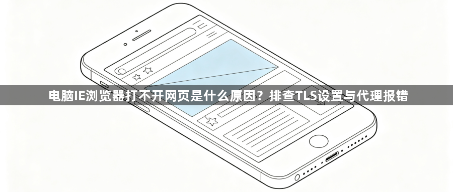 电脑IE浏览器打不开网页是什么原因?排查TLS设置与代理报错1
