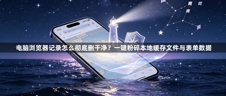 电脑浏览器记录怎么彻底删干净?一键粉碎本地缓存文件与表单数据1