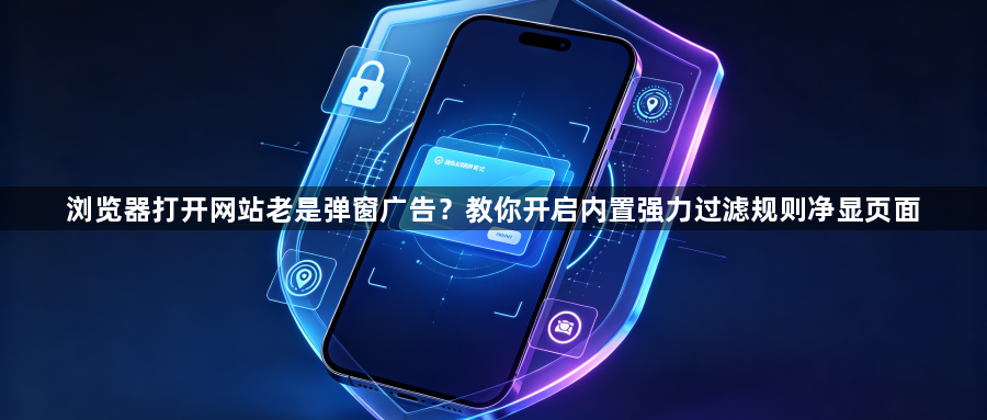 浏览器打开网站老是弹窗广告？教你开启内置强力过滤规则净显页面1