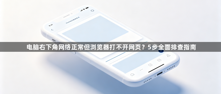 电脑右下角网络正常但浏览器打不开网页?5步全面排查指南1