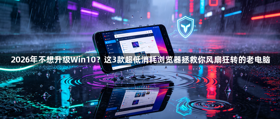 2026年不想升级Win10?这3款超低消耗浏览器拯救你风扇狂转的老电脑1
