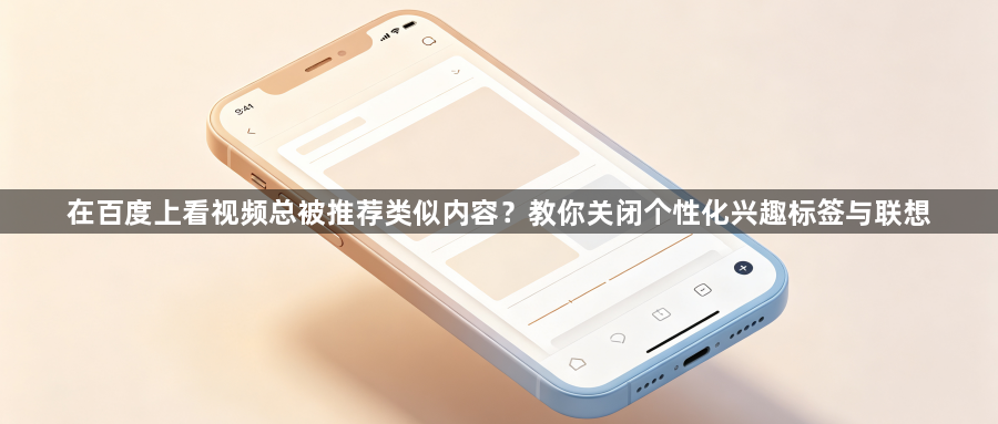 在百度上看视频总被推荐类似内容？教你关闭个性化兴趣标签与联想1