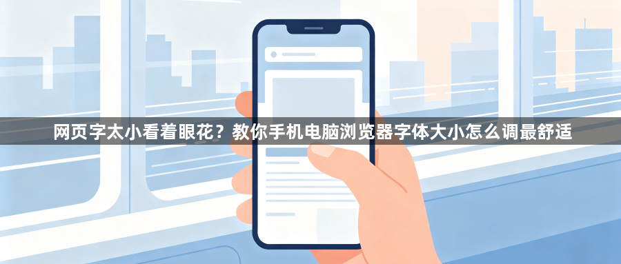 网页字太小看着眼花？教你手机电脑浏览器字体大小怎么调最舒适1