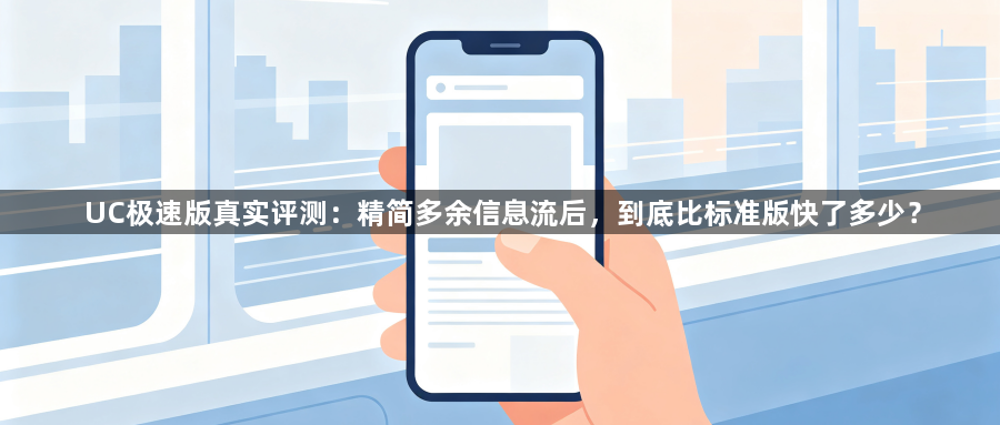 UC极速版真实评测：精简多余信息流后，到底比标准版快了多少？1