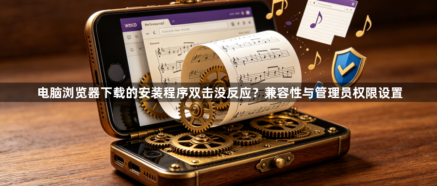 电脑浏览器下载的安装程序双击没反应？兼容性与管理员权限设置1