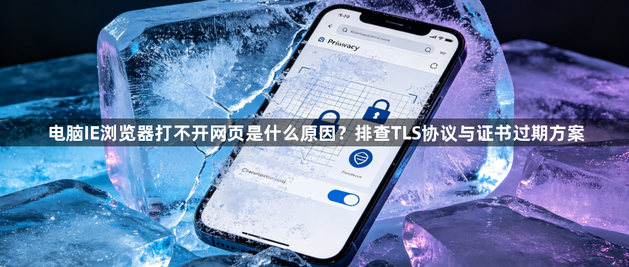 电脑IE浏览器打不开网页是什么原因？排查TLS协议与证书过期方案1