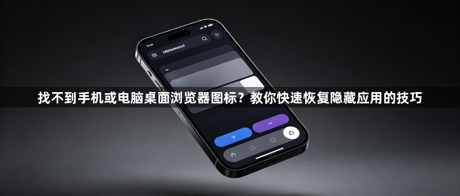 找不到手机或电脑桌面浏览器图标？教你快速恢复隐藏应用的技巧1