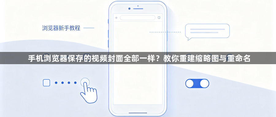 手机浏览器保存的视频封面全部一样？教你重建缩略图与重命名1